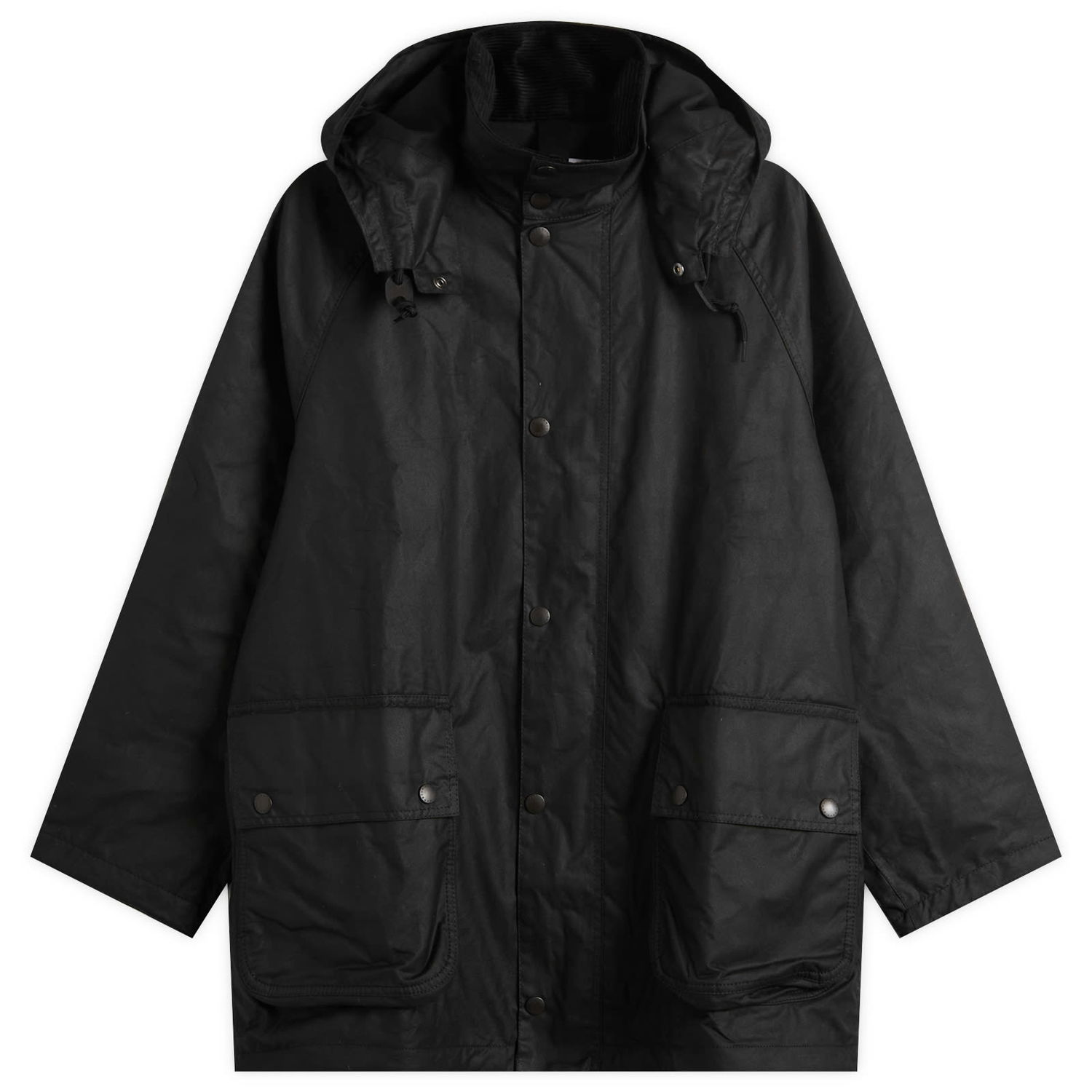 Парка Barbour Margaret Howell Stand Collar Wax Parka Jacket, Size Large Черно | MWX2513BK11, 0