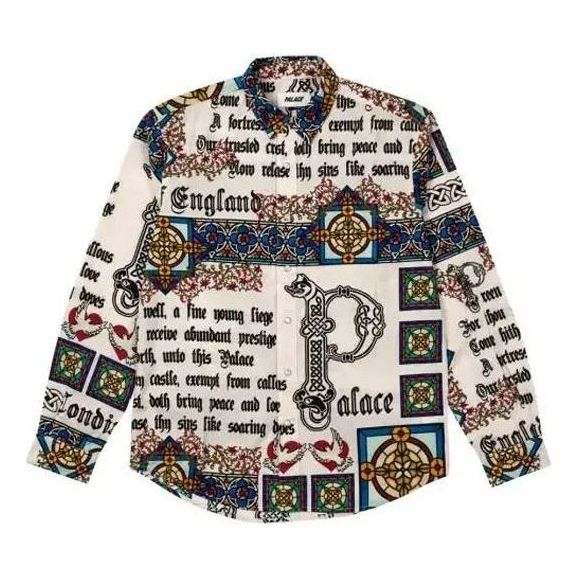 Риза Palace Medieval Print Shirt Бяло | P21SHT026, 0