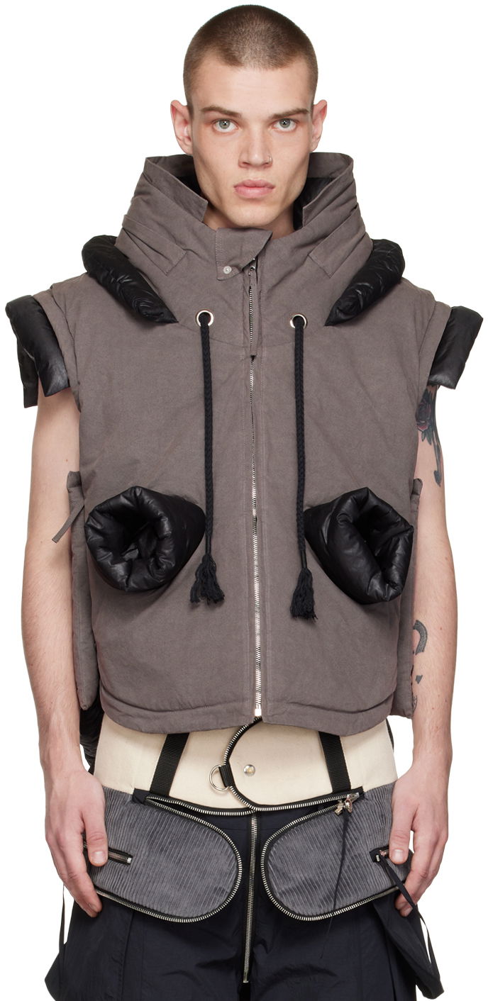 Жилетка Craig Green Sleeveless Down Puffer Vest Сиво | CGAW22CWOST05