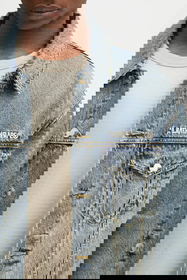 Яке BAPE Distressed 13Oz Oversize Denim Trucker Jacket Синьо | 1K80140308, 3