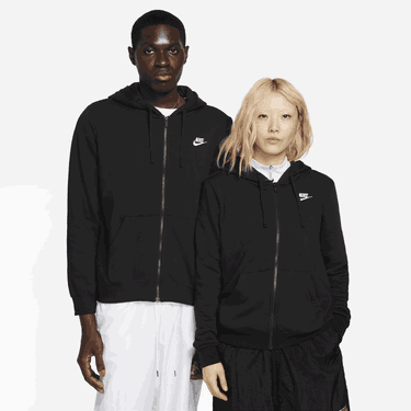 Суитчър Nike Fleece Full-Zip Hoodie Черно | DQ5471-010, 3
