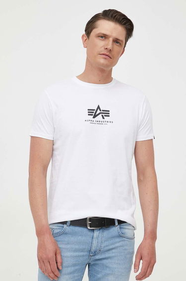 Тениска Alpha Industries Tee Бяло | 118533.09, 0