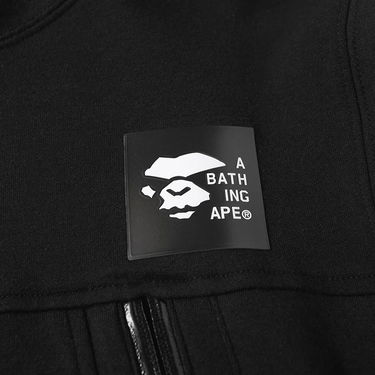Суитчър BAPE Double Knit Shark Full Zip Hoodie Черно | 001ZPD701003X-BLK, 3