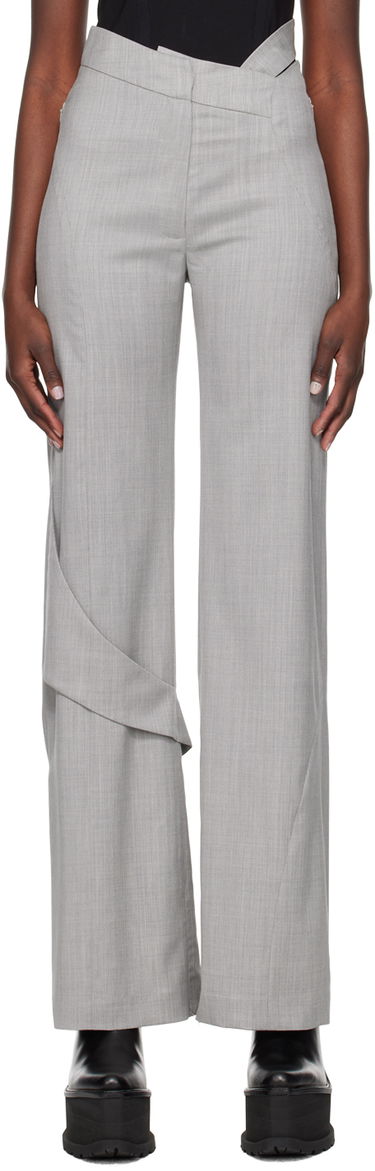 Панталони HELIOT EMIL Fluid Draped Trousers Сиво | HE_W_10_043_LGY06, 0