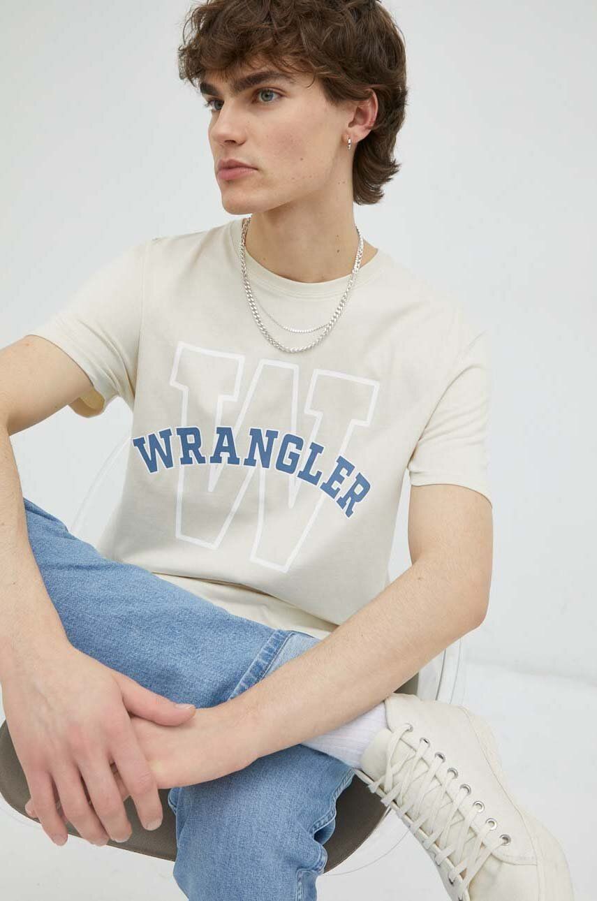 Тениска Wrangler Graphic Tee Бежово | W7CEEEC23, 0