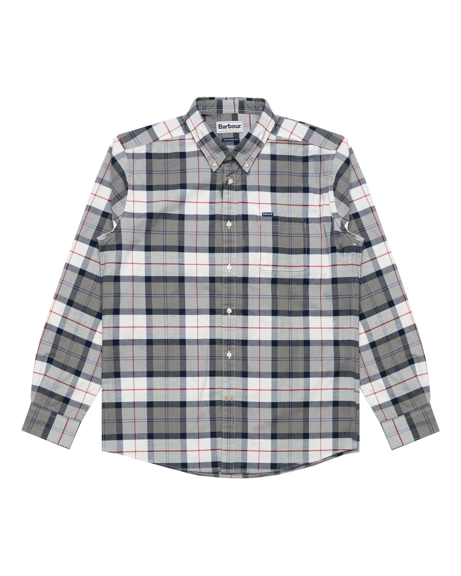 Риза Barbour Barbour Lewis Tailored Fit Plaid Shirt Сиво | MSH5070TN40, 0