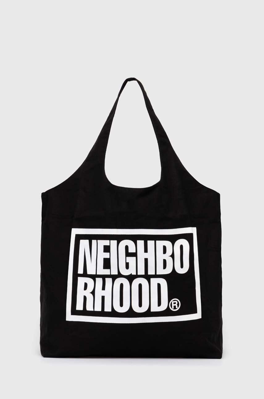 Голяма пазарска чанта Neighborhood NEIGHBORHOOD ID Tote Bag-L Черно | 241MYNH.CG02, 0