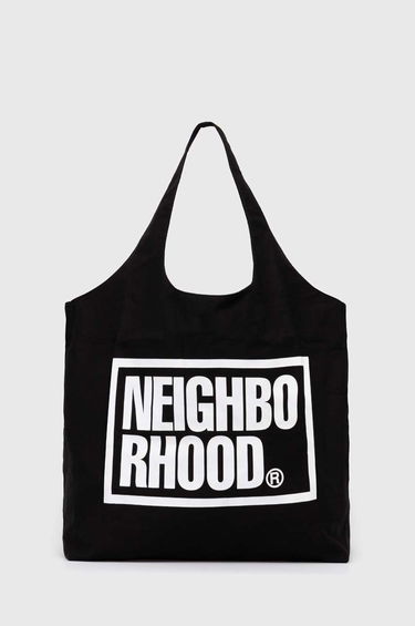Голяма пазарска чанта Neighborhood NEIGHBORHOOD ID Tote Bag-L Черно | 241MYNH.CG02, 0