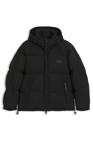 Пухо яке BOSS Hooded Water-Repellent Down-Filled Puffer Jacket Черно | 50549236, 0