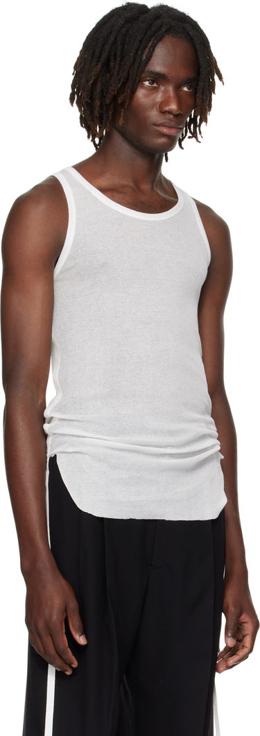 Потник Ann Demeulemeester Ann Demeulemeester Boris Wrinkled Cropped Tank Top Бяло | B0011785-FA434-002, 1