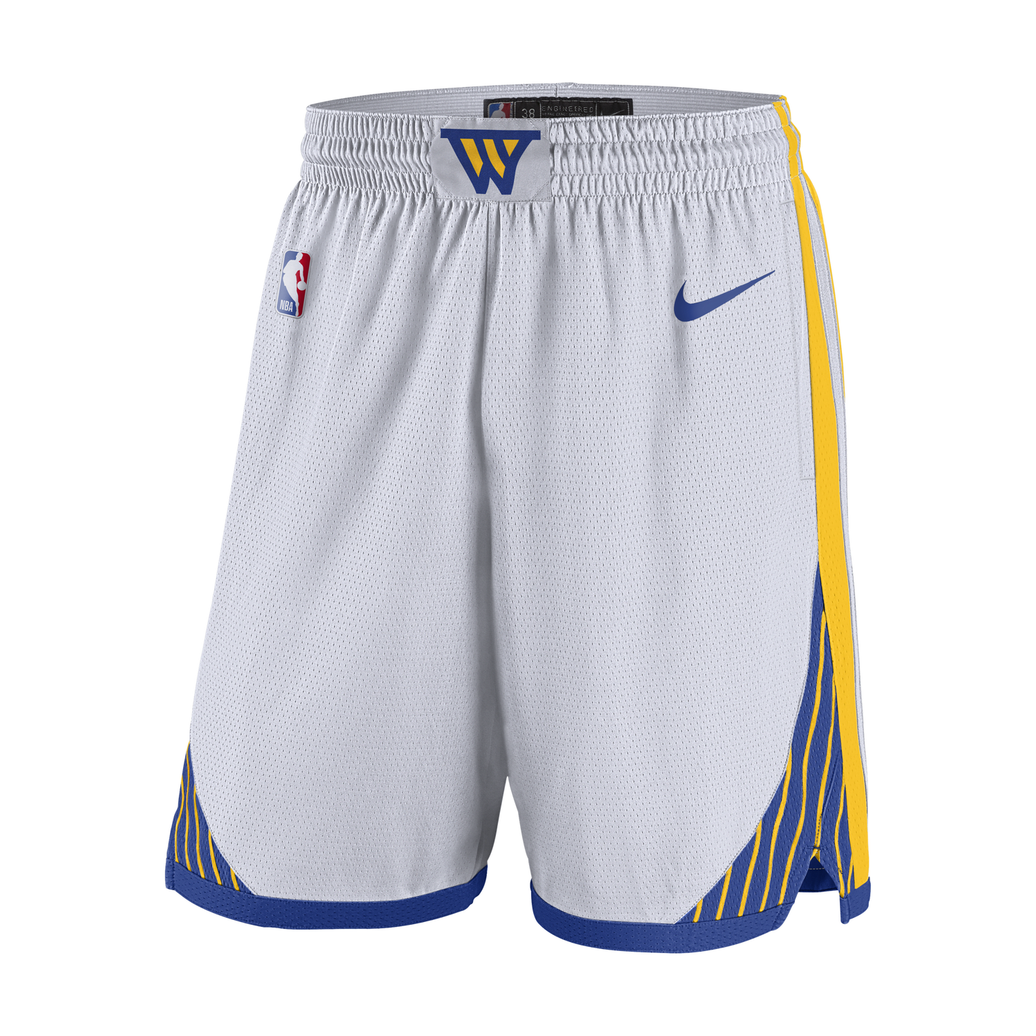 Къси панталони Nike Golden State Warriors Association Edition 2024/25 Dri-FIT NBA Swingman Shorts Бяло | FQ4108-100, 0