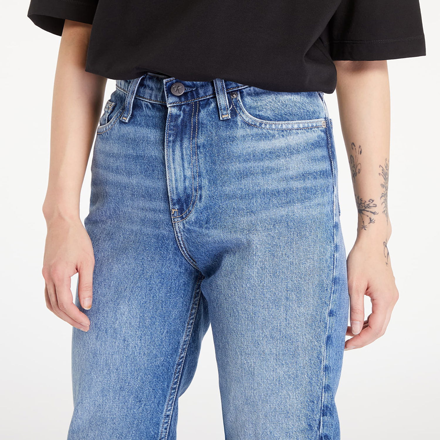 Дънки CALVIN KLEIN Mom Jean Denim Medium Синьо | J20J223655 1A4, 1
