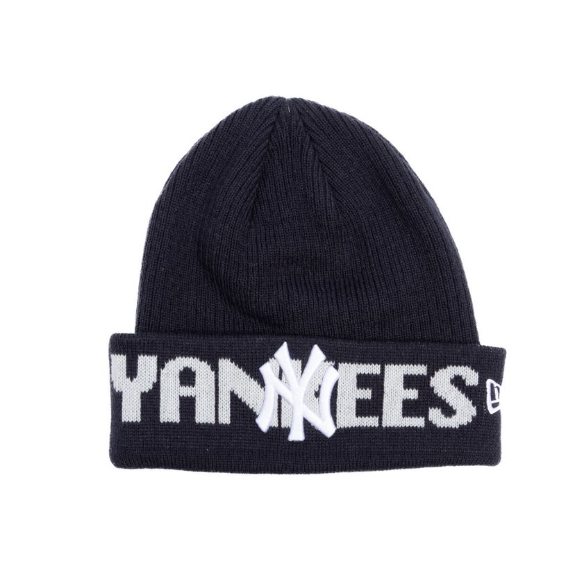 Шапка New Era MLB Wordmark Beanie NY Yankees One Size Тъмно синьо | 60691249
