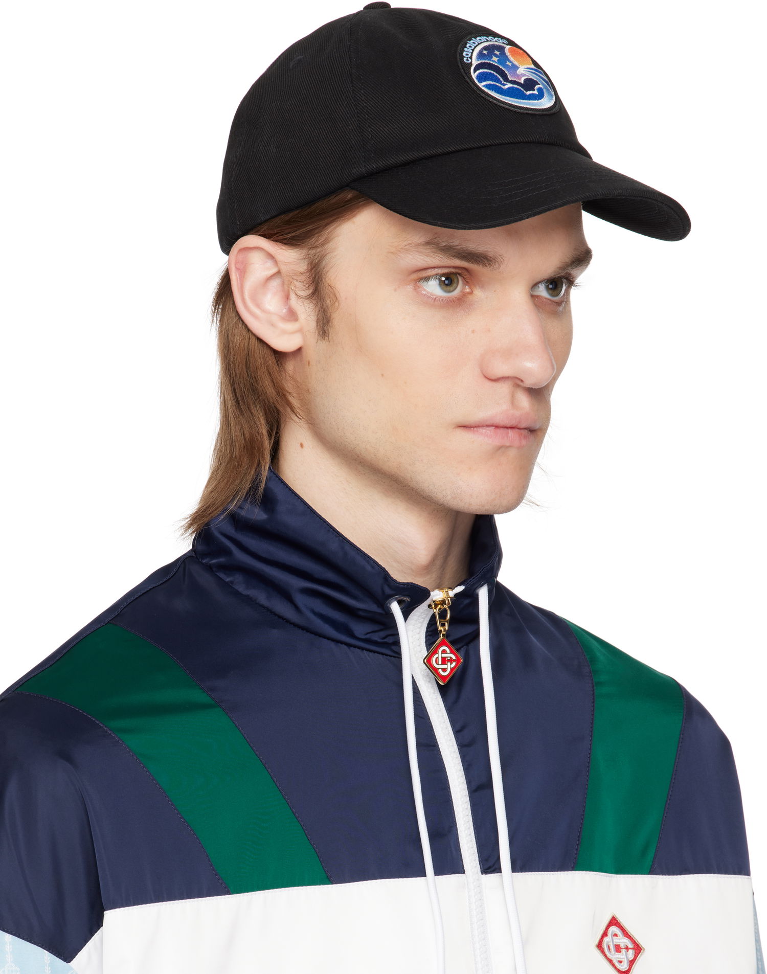Шапка с козирка Casablanca Casablanca Midnight Wave Patch Cap Черно | AS25-HAT-002-01, 1