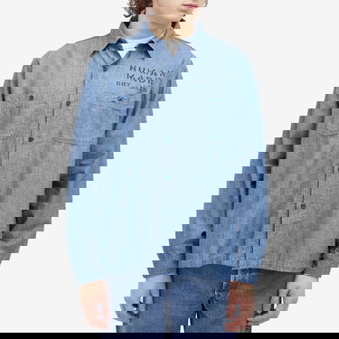 Риза Human Made Military Chambray Shirt Синьо | HM28SH001-IN, 2