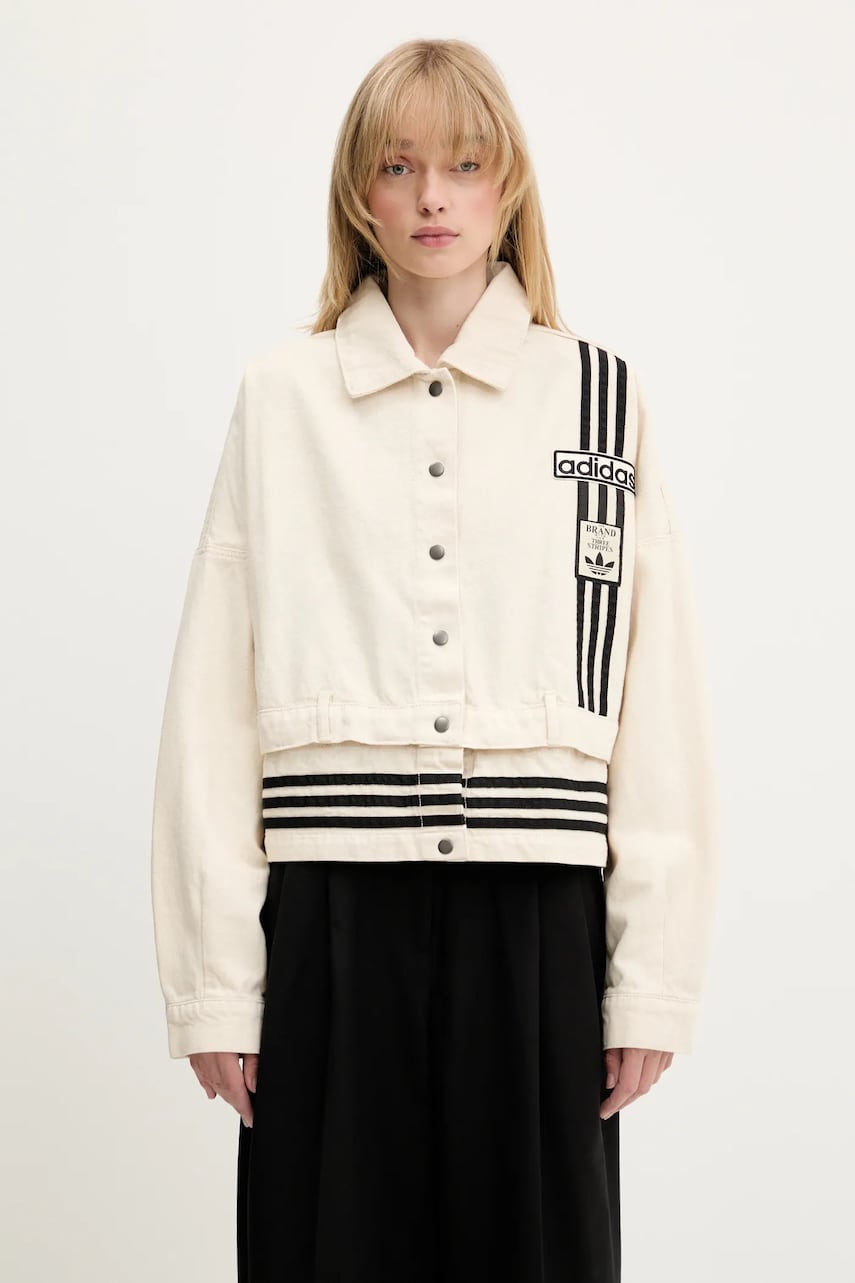 Яке adidas Originals adidas Originals Denim Track Top Oversize Jacket Бежово | JD5617, 0