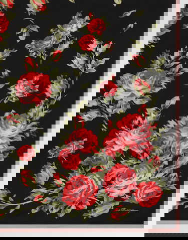 Шал Dolce & Gabbana Dolce & Gabbana Rose Bouquet-print Silk Twill Scarf 90x90 Onesize Многоцветен | FN090RGDDPLHN5ZN, 1