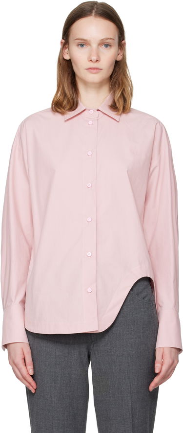 Риза The Attico Eliza Long-Sleeve Button-Up Shirt Розово | 251WCH00014 CCC052AA, 0