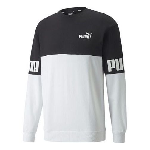 Пуловер Puma Puma Power Colorblock Crewneck Sweatshirt Бяло | 670935-01