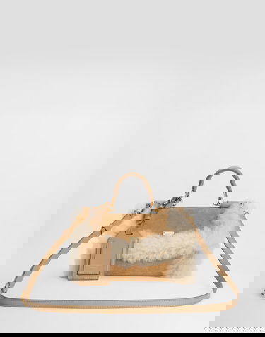 Дамска чанта Dolce & Gabbana My Sicily Shearling Handbag Бежово | BB7864BQ5398L798, 1