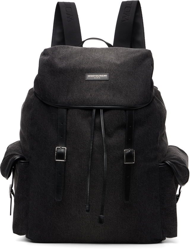 Flap Top Denim Backpack