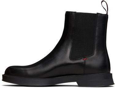 Облекло BOSS Leather Chelsea Boots with Stacked Logo Черно | 50548489, 3