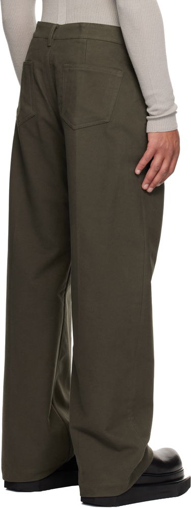 Дънки Rick Owens Concordians Geth Wide-Leg Twill Jeans Зелено | RU02E1333 TB, 2