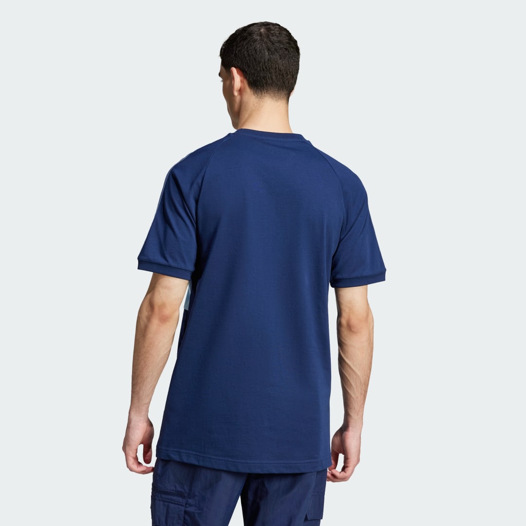 Тениска adidas Performance 3-Stripes Panel T-Shirt Синьо | JD4276, 1