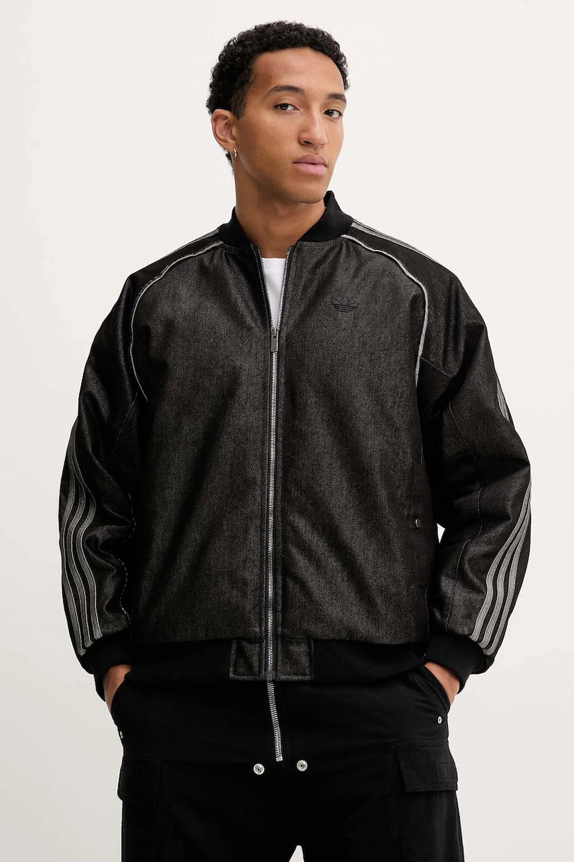Яке бомбър adidas Originals adidas Originals Denim Bomber Jacket Oversize Черно | JY2796