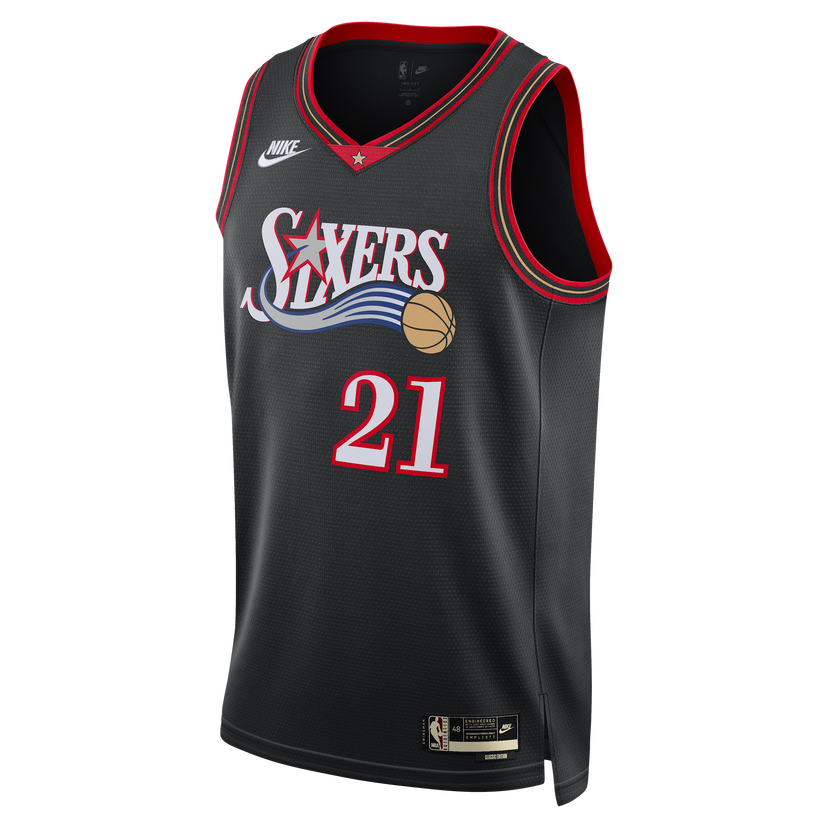 Фланелка Nike Philadelphia 76ers 2025/26 Hardwood Classics Dri-FIT NBA Swingman Polyester Jersey Черно | HM4778-011