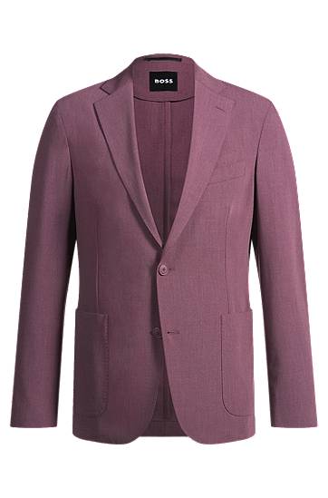 Яке BOSS BOSS Slim Fit Micro-Patterned Stretch Suit Jacket Лилаво | 50535038, 0