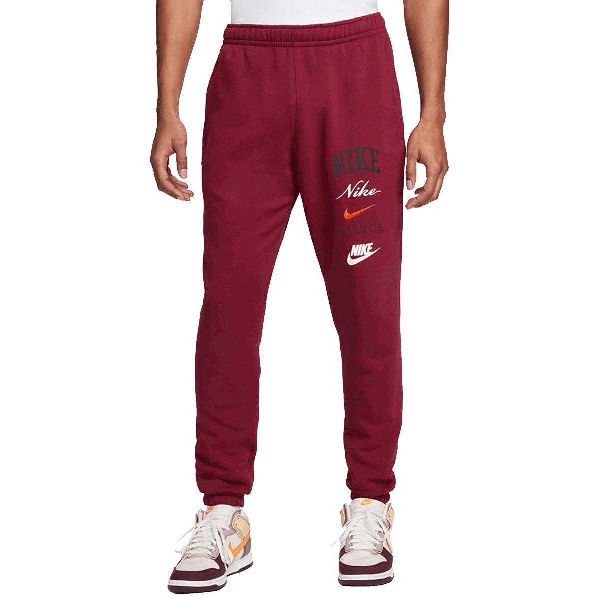 Спортни панталони Nike Club Fleece Pants Бургунди | FN2643-677, 0
