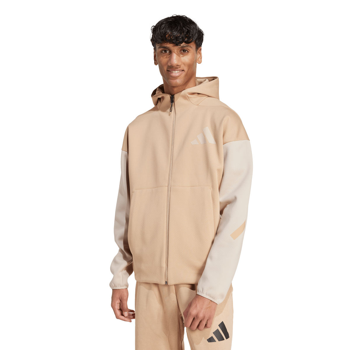Суитчър adidas Originals Z.N.E. Full-Zip Hoodie Бежово | JY4833, 0