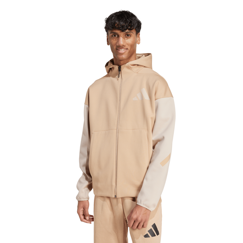 Суитчър adidas Originals Z.N.E. Full-Zip Hoodie Бежово | JY4833