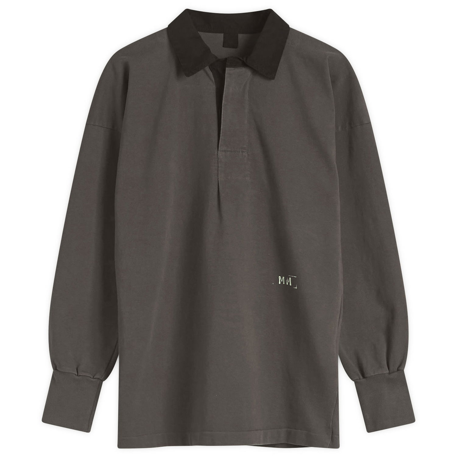 Поло тениска Maison Margiela Maison Margiela Long Sleeve Polo Top with Logo, Size Large Сиво | S51GL0056M20096860, 0