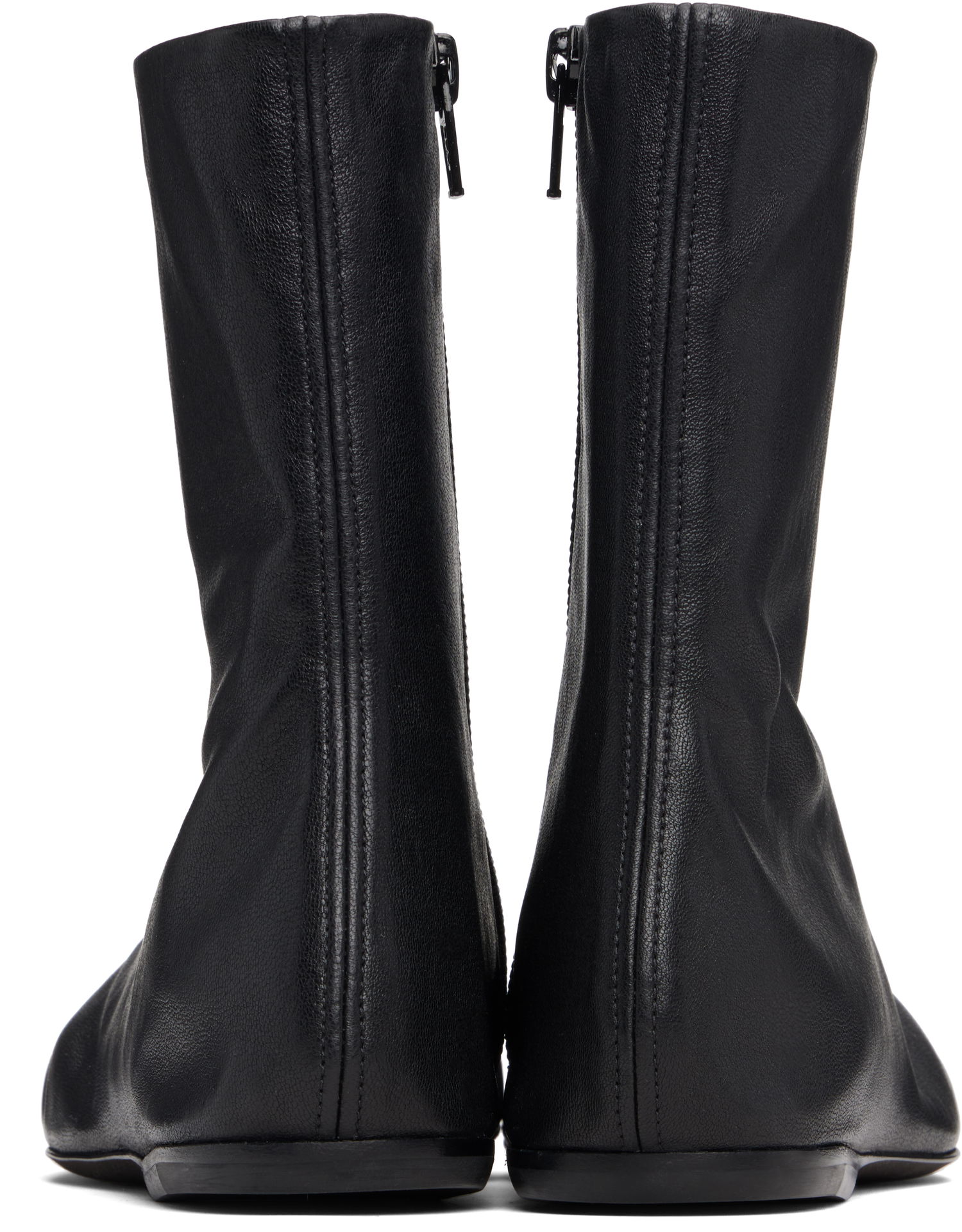 Кецове и обувки Dries Van Noten Dries Van Noten Leather Ankle Boots Черно | 252-011702-140, 1