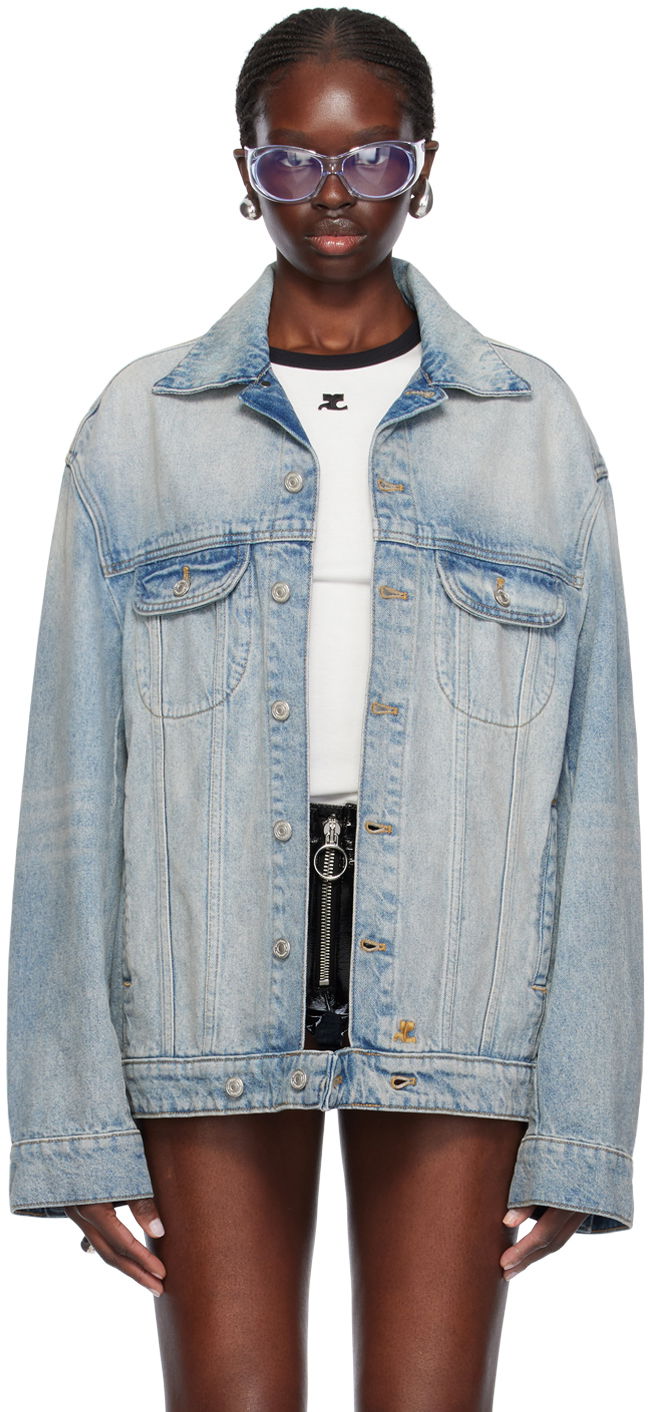 Яке Courrèges Cocoon Denim Jacket Синьо | 124DBL161DE0016