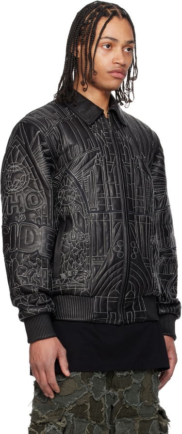 Яке бомбър Who Decides War Who Decides War Pelle Pelle Edition Cathedral Leather Jacket Черно | 1131430002SS25, 1