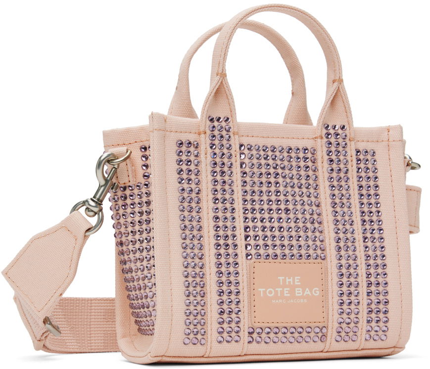 Голяма пазарска чанта Marc Jacobs Marc Jacobs The Crystal Canvas Crossbody Tote Bag Розово | 2R3HCR098H01, 1