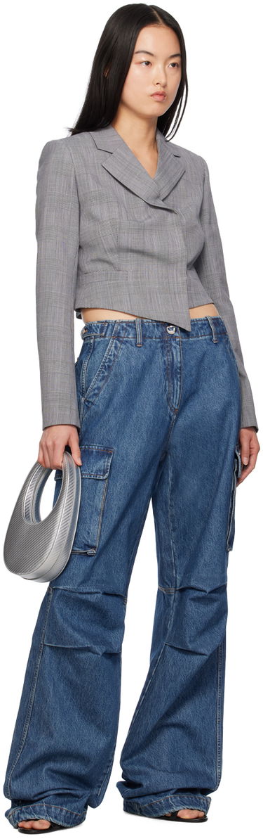 Карго панталони Coperni Coperni Wide Leg Cargo Denim Pants Синьо | COPP40252, 3