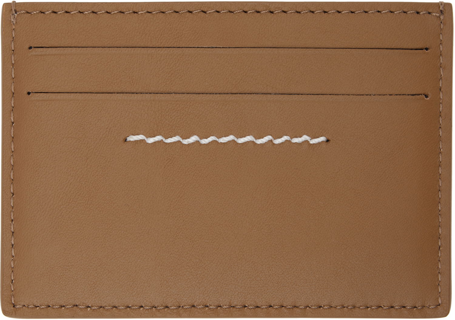 Портфейл Maison Margiela MM6 Maison Margiela Leather Card Holder Кафяво | SA5UI0013 P7258, 1