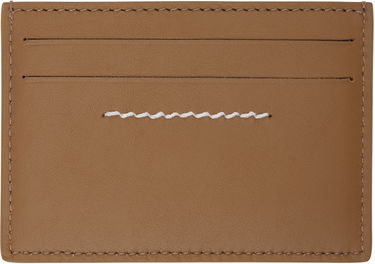 Портфейл Maison Margiela MM6 Maison Margiela Leather Card Holder Кафяво | SA5UI0013 P7258, 1