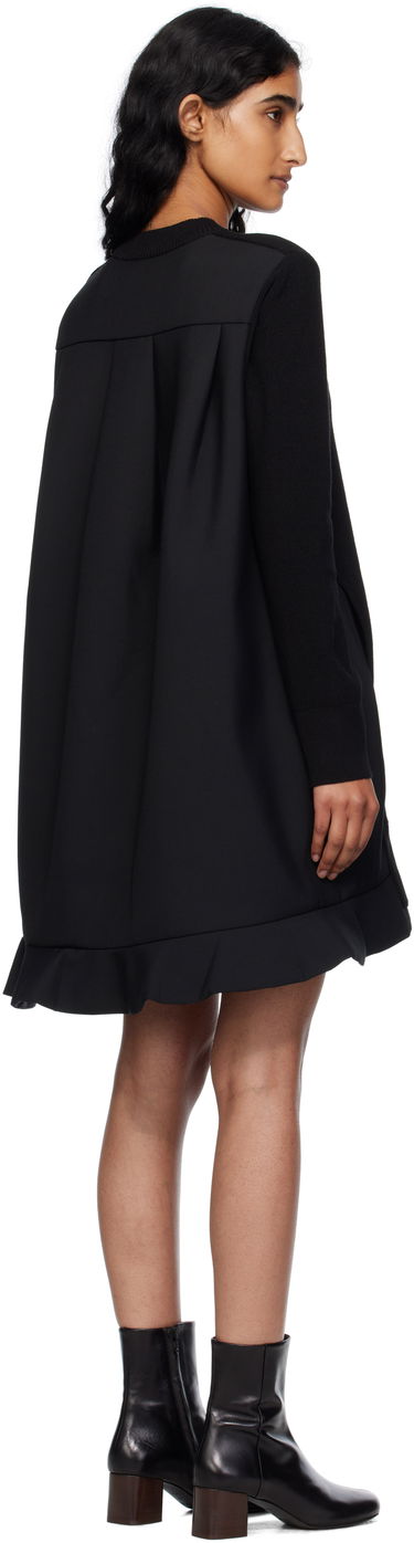 Pокля sacai Sacai Suiting Mix Knit Minidress Черно | 25-07952, 2
