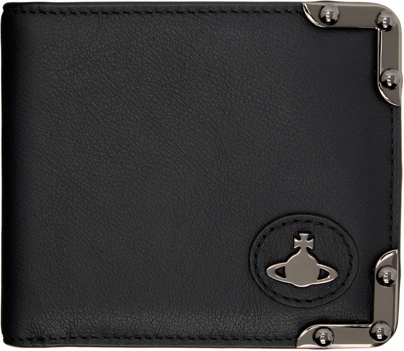 Портфейл Vivienne Westwood Billfold Wallet with Metal Corner Details and Orb Logo Черно | 5115003IM-L00BZ-