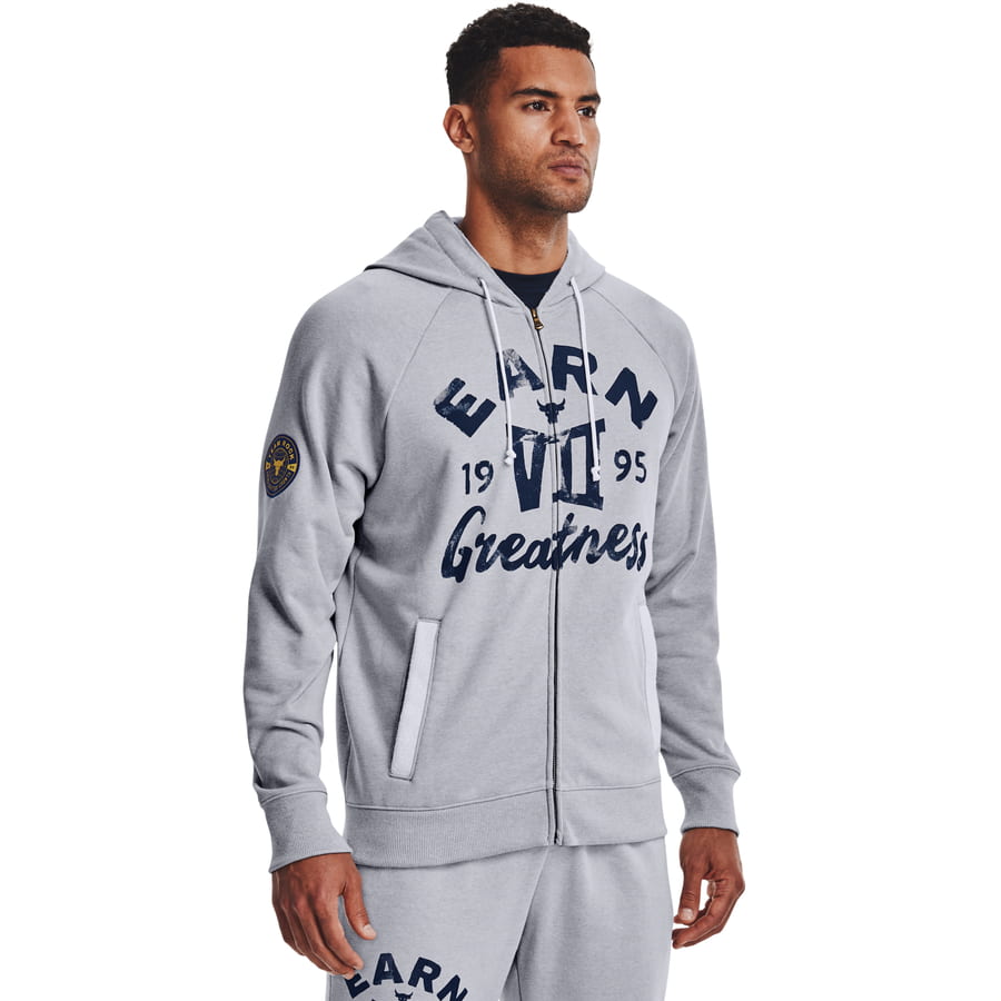Суитчър Under Armour Project Rock Heavyweight Terry Full-Zip Сиво | 1370456-011, 0
