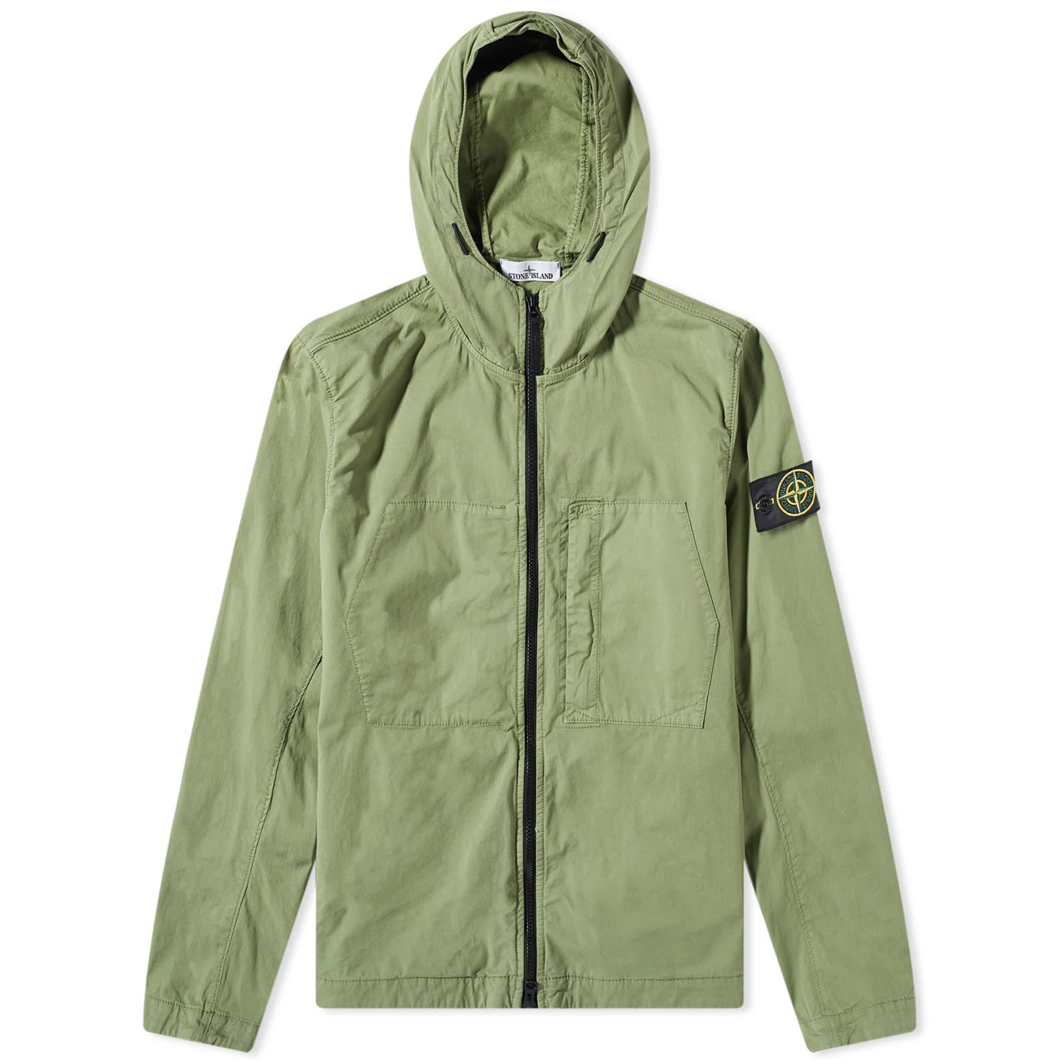 Ветровка Stone Island Supima Cotton Twill Stretch Hooded Jacket Зелено | 781543310-V0055, 0