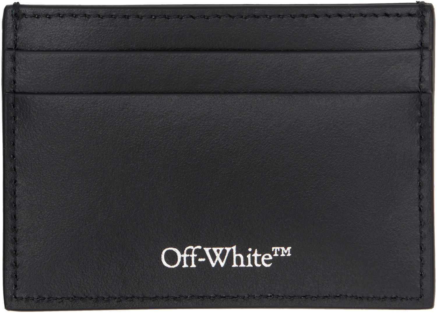 Портфейл Off-White Off-White Jitney Quote Leather Card Holder Черно | OMND09FC99LEA0011001, 1
