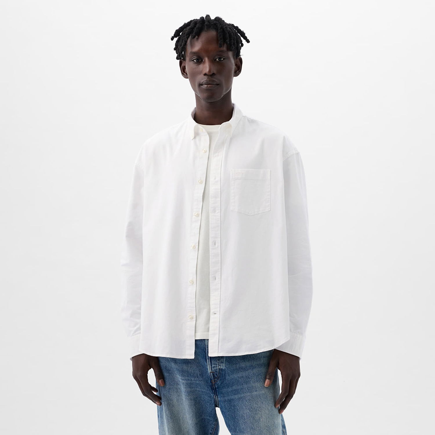 Риза GAP Shirt Standard Logo Oxford Shirt Optic White XL Бяло | 887258-02, 0