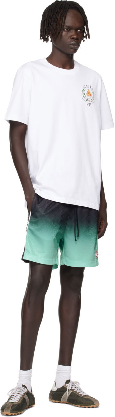 Къси панталони Casablanca Casablanca Gradient Monogram Football Shorts Зелено | MPF25-JTR-253-01, 3
