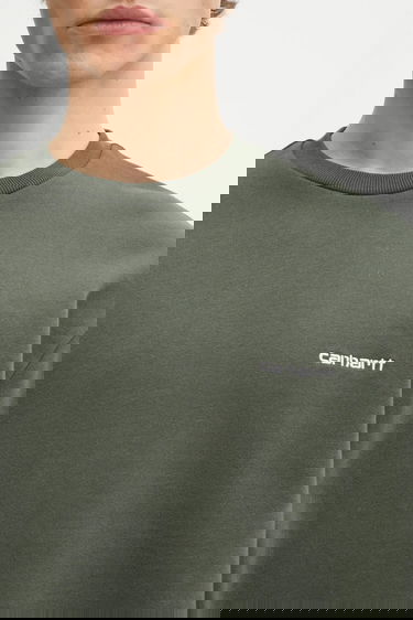Суитчър Carhartt WIP Cotton Plain Script Embroidery Sweatshirt Зелено | I034496.3CDXX, 3